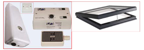 Vent Rooflight Controller - Opens 400mm - 1.5 sq. meter w/ remote control